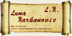 Luna Markanović vizit kartica